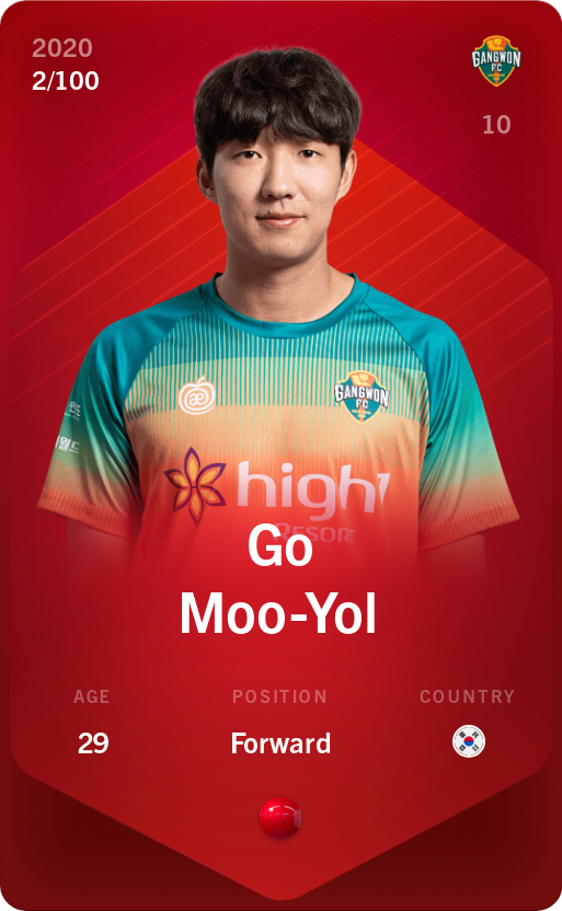 Sorare - Sorare Official - Go Moo-Yol 2020-21 • Rare 2/100 - NFT # 39561868274539298844362966283946922909484075304129634336233004141282376779438