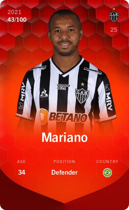 Sorare - Sorare Official - Mariano 2021-22 • Rare 43/100 - NFT # 77065367361253177691179582767545553674715747113692492136114479305964936790454