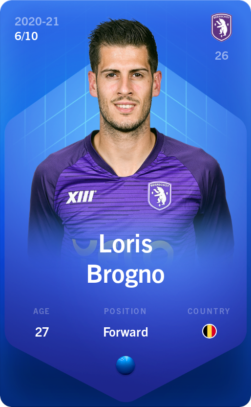 Sorare - Sorare Official - Loris Brogno 2020-21 • Super Rare 6/10 - NFT # 39124282306593594249564666665787626358460166308342997786119045620812182538547