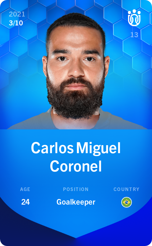 Sorare - Sorare Official - Carlos Miguel Coronel 2021-22 • Super Rare 3/10 - NFT # 78390962882805162747161013119936833462226836402527735515156003067692251969343