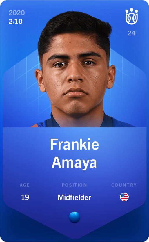 Sorare - Sorare Official - Frankie Amaya 2020-21 • Super Rare 2/10 - NFT # 30622273312351044379122832359056617431950653454292760901604355202541203268441