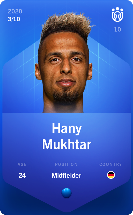 Sorare - Sorare Official - Hany Mukhtar 2020-21 • Super Rare 3/10 - NFT # 29287467969497427447069355955011159862949600651265257469897569950253487461792