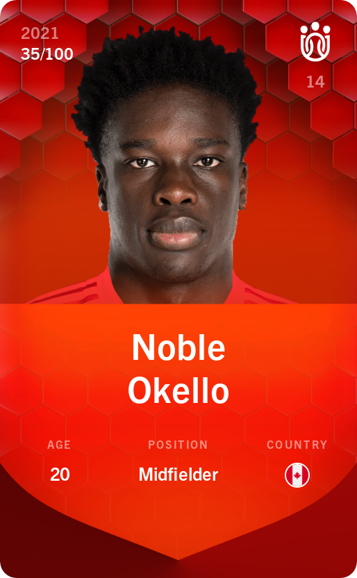 Sorare - Sorare Official - Noble Okello 2021-22 • Rare 35/100 - NFT # 31062422590288256311683563293320073285415173166839389876470052961381241312760