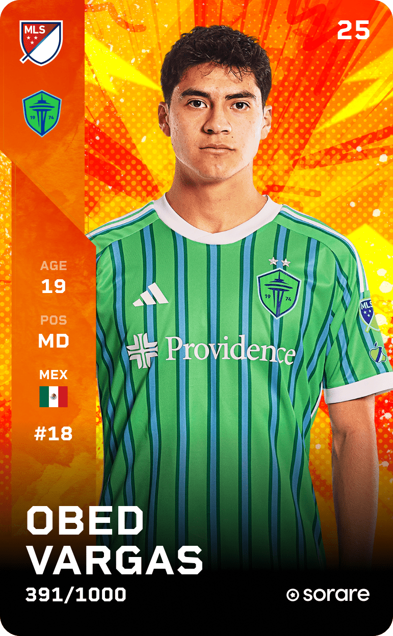 Obed Vargas 2025-26 • Limited 391/1000