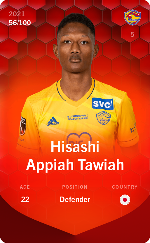 Sorare - Sorare Official - Hisashi Appiah Tawiah 2021-22 • Rare 56/100 - NFT # 77608970285565541211977115024412655867973628145602424394919320828828795537951