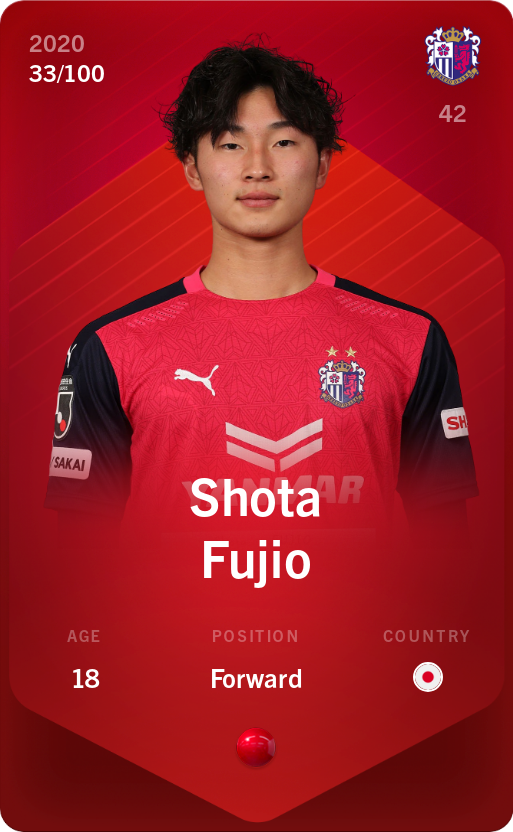 Sorare - Sorare Official - Shota Fujio 2020-21 • Rare 33/100 - NFT # 104135722387072203328801903004114663775935784883290375642474614483577780149960