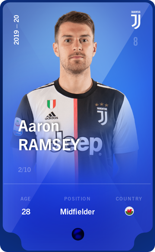 Sorare - Sorare Official - Aaron Ramsey 2019-20 • Super Rare 2/10 - NFT # 46875017412737440959766326940463651111864015171998789135986656249960856557901