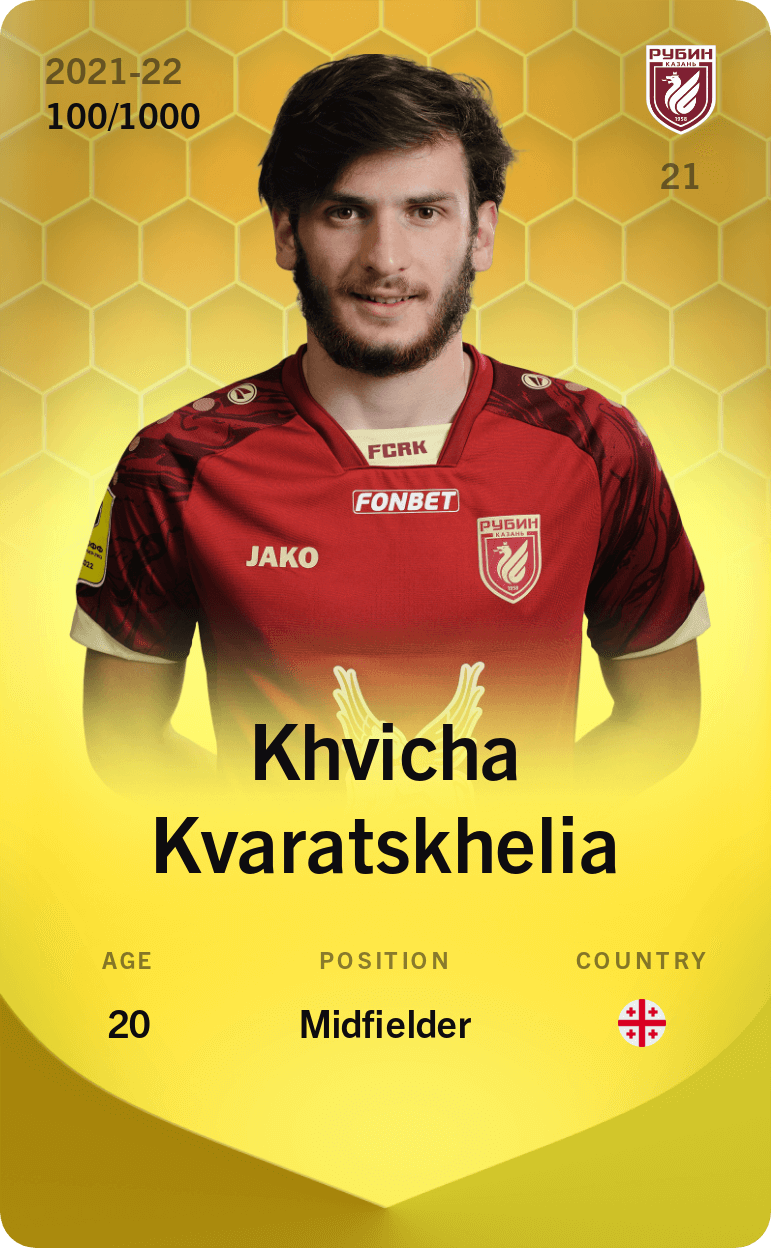 Khvicha Kvaratskhelia 2021-22 • Limited 100/1000