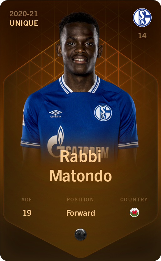 Sorare - Sorare Official - Rabbi Matondo 2020-21 • Unique - NFT # 22095716943302394830442287534754736412500935533582820233245252116385873344209