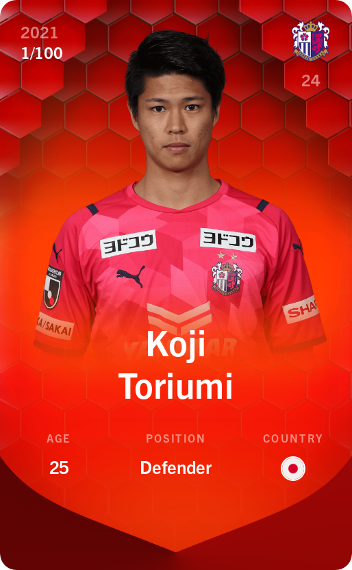 Sorare - Sorare Official - Koji Toriumi 2021-22 • Rare 1/100 - NFT # 107265996077979341470052851508048442319427751835760474082876357843938168955527