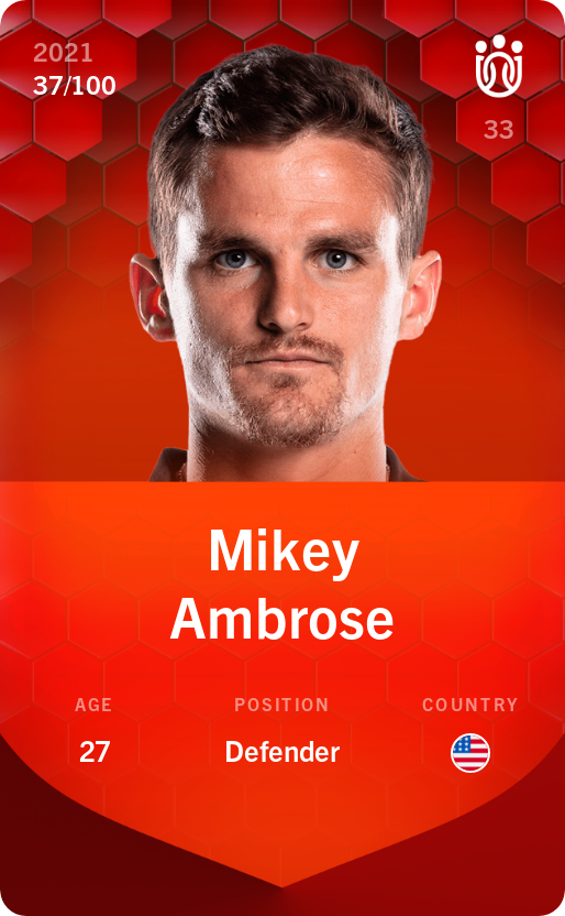 Sorare - Sorare Official - Mikey Ambrose 2021-22 • Rare 37/100 - NFT # 2696800547085310380393744142173473535019230059305066317785094948755622662716