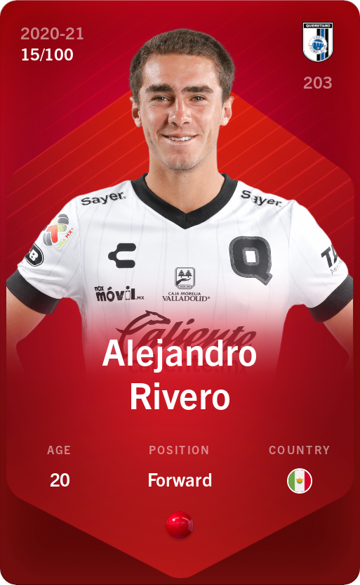 Sorare - Sorare Official - Alejandro Rivero 2020-21 • Rare 15/100 - NFT # 24473954876372186090497801979207301632106541726915055236106788387218651218034