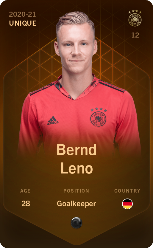 Sorare - Sorare Official - Bernd Leno 2020-21 • Unique - NFT # 35243011252021012949705953246383441599738380311726288983936813021965580216807