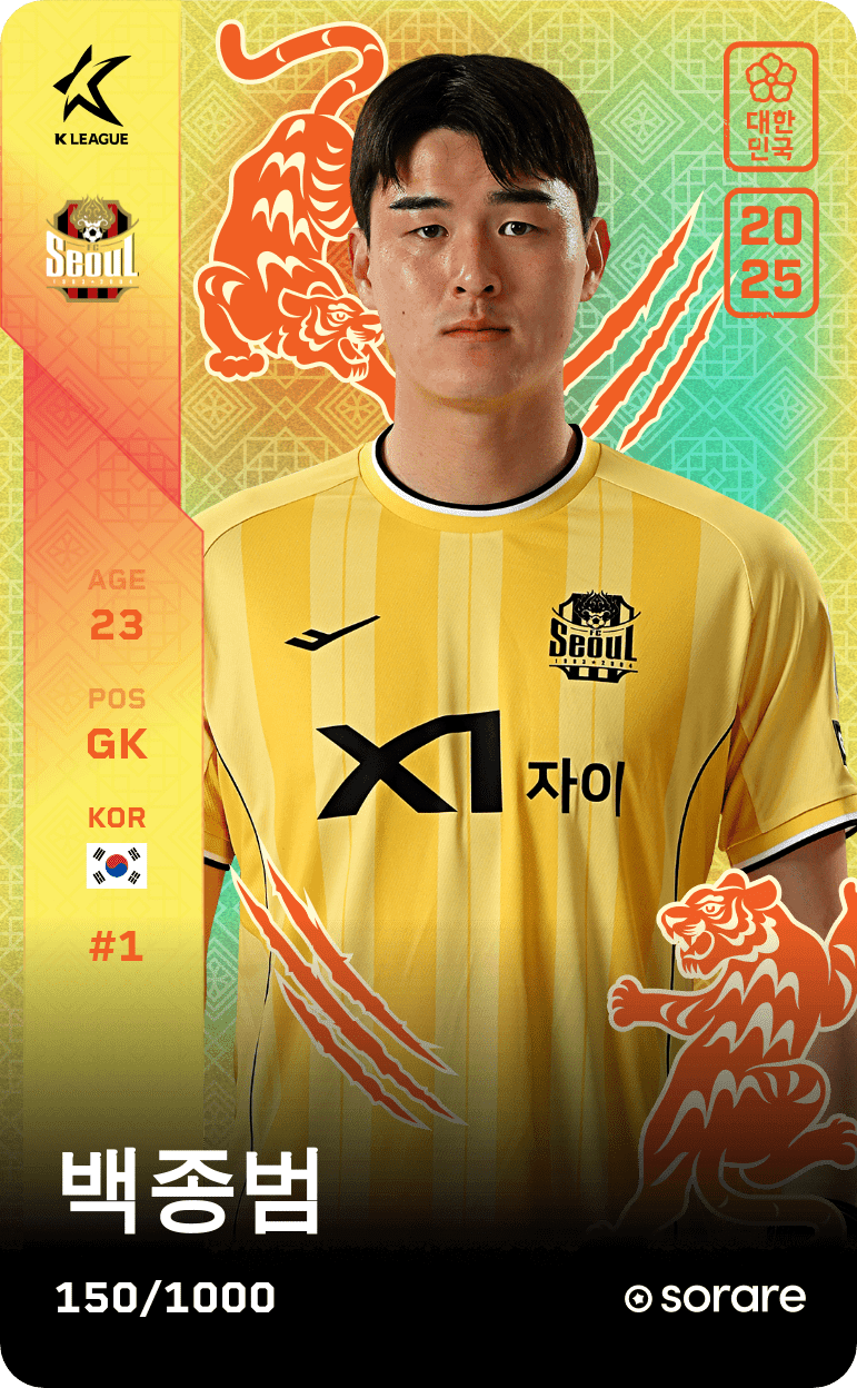 Baek Jong-Beom 2025-26 • Limited 150/1000