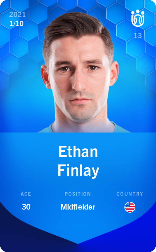 Sorare - Sorare Official - Ethan Finlay 2021-22 • Super Rare 1/10 - NFT # 29070940781145542725996396802841194692732655221787674775544775951254724851330