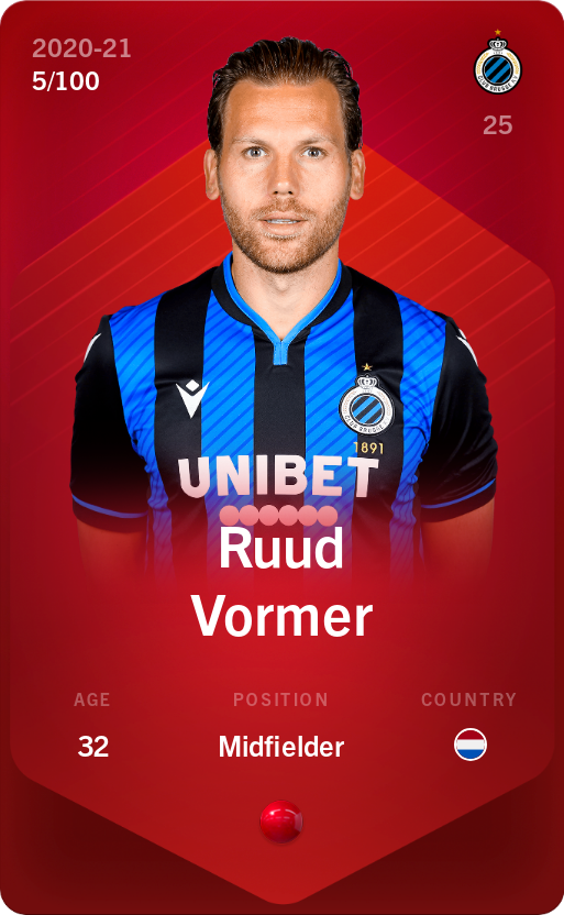 Sorare - Sorare Official - Ruud Vormer 2020-21 • Rare 5/100 - NFT # 63381141533566381198203626146944069028873150447258568223218431568883003361658