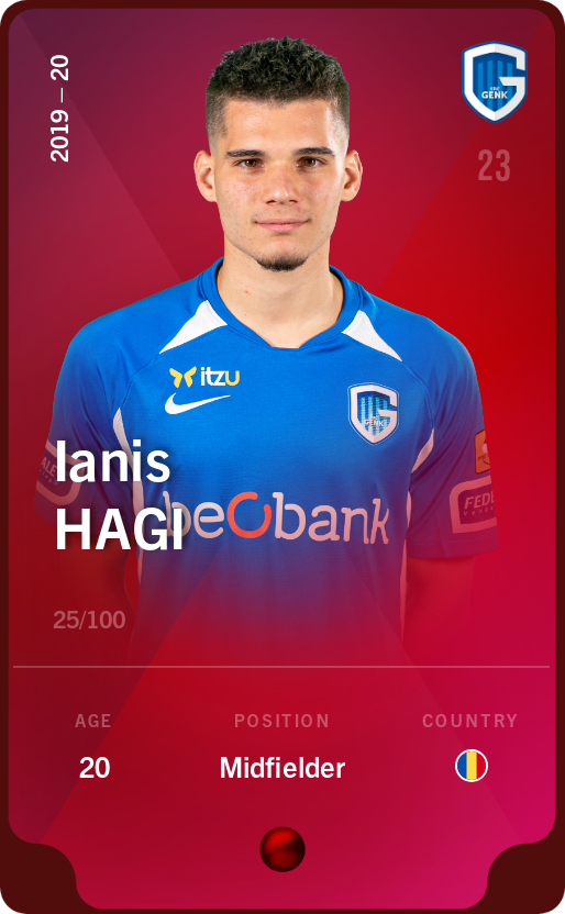 Sorare - Sorare Official - Ianis Hagi 2019-20 • Rare 25/100 - NFT # 58274655373967509209397232055061093956888464616425215650975379388026839791972