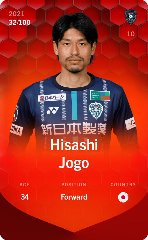 Sorare - Sorare Official - Hisashi Jogo 2021-22 • Rare 32/100 - NFT # 113239504575752352175055246038454500130554302747002536764024471897986056242502