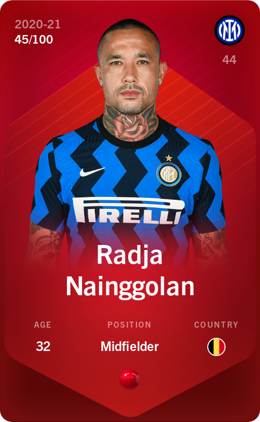 Sorare - Sorare Official - Radja Nainggolan 2020-21 • Rare 45/100 - NFT # 100318466996383351273728373931677158833084251445832822309000970017741745955507