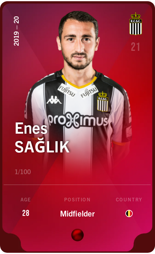 Sorare - Sorare Official - Enes Sağlık 2019-20 • Rare 1/100 - NFT # 21059010588032059857628736916341641277005414250098717595471704662222650758920
