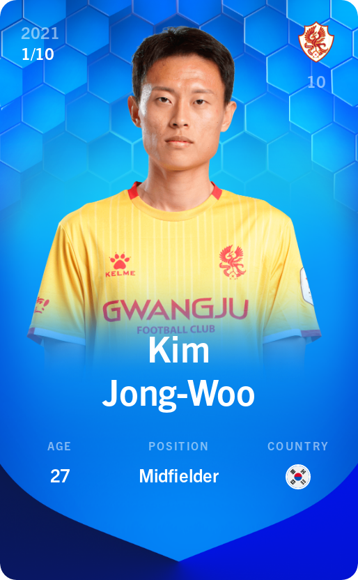 Sorare - Sorare Official - Kim Jong-Woo 2021-22 • Super Rare 1/10 - NFT # 26800452884368346138245108833847949529356015383149122064466828603091007149899
