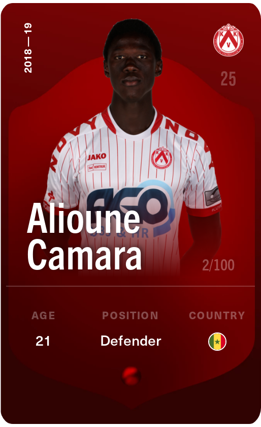 Sorare - Sorare Official - Alioune Camara 2018-19 • Rare 2/100 - NFT # 33374153317699436417753270643364977451275438526264095912344382341960875181479