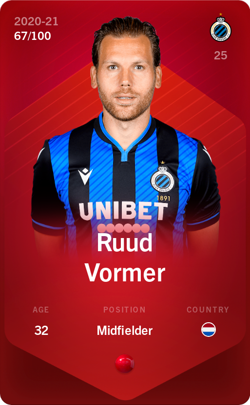 Sorare - Sorare Official - Ruud Vormer 2020-21 • Rare 67/100 - NFT # 19993543400607493882128540473015519552024580112526708591431773635826328666482