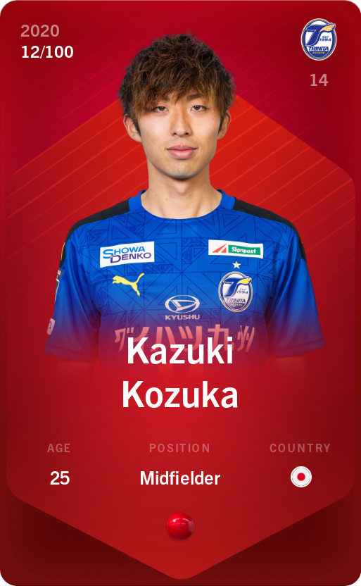 Sorare - Sorare Official - Kazuki Kozuka 2020-21 • Rare 12/100 - NFT # 67358578807776905044797041661879399444072853322685462401161051346708292183400