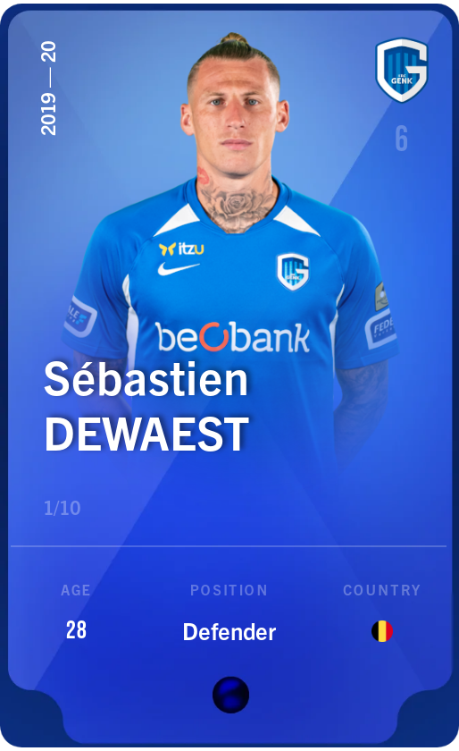 Sorare - Sorare Official - Sébastien Dewaest 2019-20 • Super Rare 1/10 - NFT # 78729028892945839266778979700909395301360439845768416280095725042438952727055