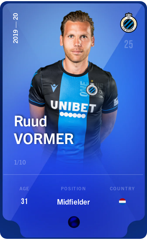 Sorare - Sorare Official - Ruud Vormer 2019-20 • Super Rare 1/10 - NFT # 31760411337574762751663764064359832487219364817648582659973993975155859524930