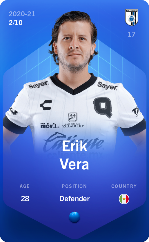 Sorare - Sorare Official - Erik Vera 2020-21 • Super Rare 2/10 - NFT # 50919617333962948980131081000957400682940725282165969368656532710030582881265