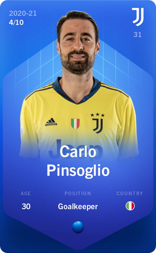 Sorare - Sorare Official - Carlo Pinsoglio 2020-21 • Super Rare 4/10 - NFT # 23084870914625815793784808625902886122244254128139968156404158050999760320765