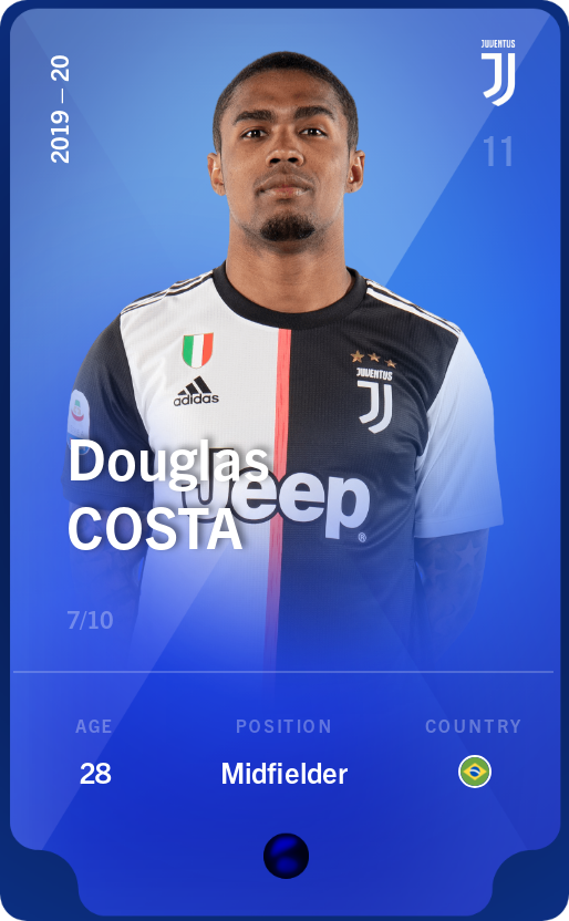 Sorare - Sorare Official - Douglas Costa 2019-20 • Super Rare 7/10 - NFT # 12177076770959510449373102976391763253014506006632416488459250466363638485740