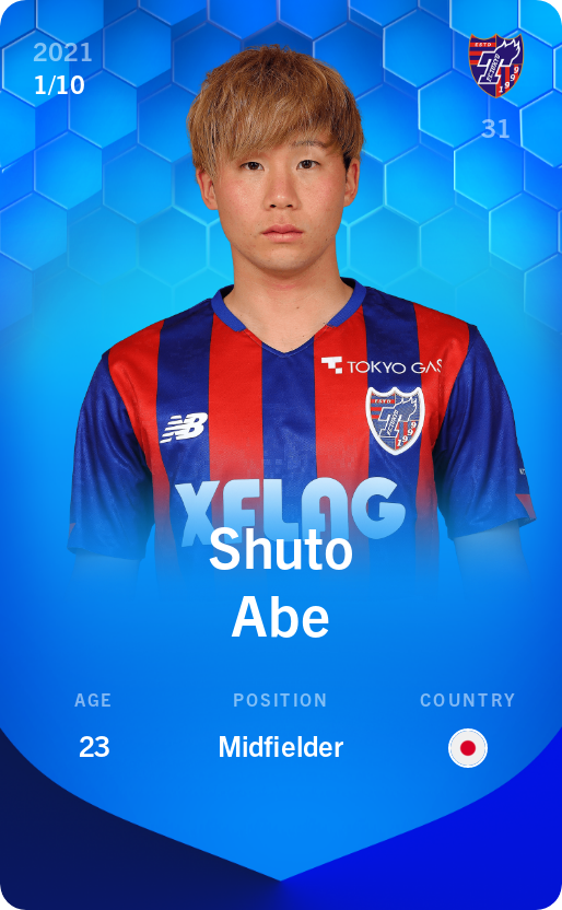 Sorare - Sorare Official - Shuto Abe 2021-22 • Super Rare 1/10 - NFT # 46693026435845502132410963489285522706443575181448118406596940773278788833939