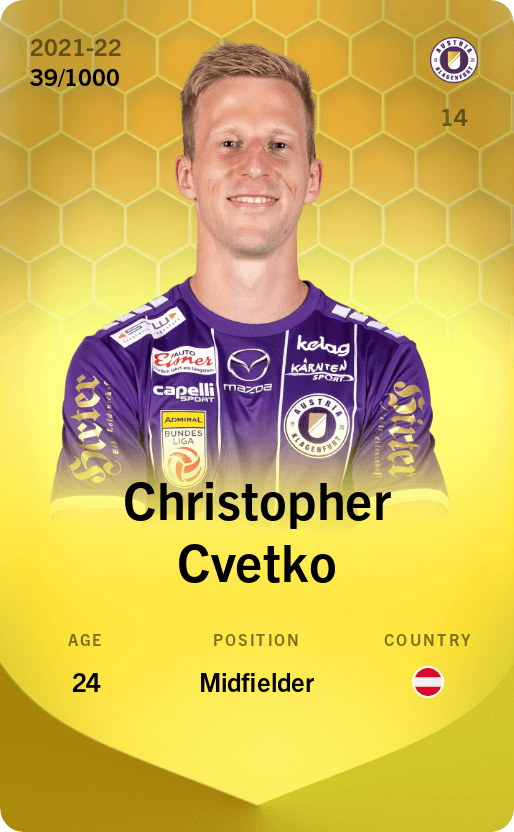 Christopher Cvetko 2021-22 • Limited 39/1000
