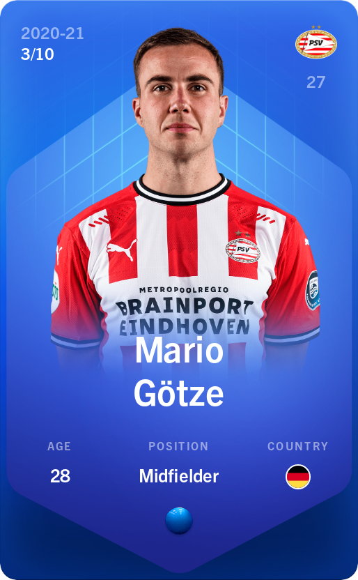 Sorare - Sorare Official - Mario Götze 2020-21 • Super Rare 3/10 - NFT # 30753656102602656182135429823259440502619066522793242142379025529687700479279