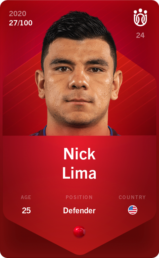 Sorare - Sorare Official - Nick Lima 2020-21 • Rare 27/100 - NFT # 32536765200432881491492247559908314745998133414711333757517908369478888485886