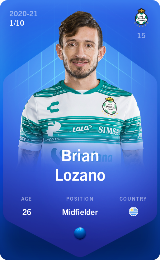 Sorare - Sorare Official - Brian Lozano 2020-21 • Super Rare 1/10 - NFT # 30121121000730832368174456433163679791585123391932079610842477400633547794006