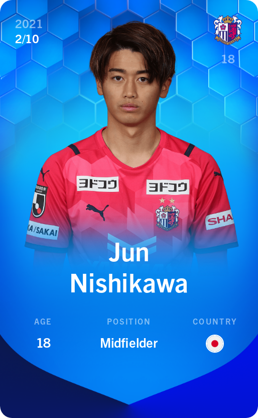 Sorare - Sorare Official - Jun Nishikawa 2021-22 • Super Rare 2/10 - NFT # 82896324476875834458189274894802810980432991211346789952804848876387778606104