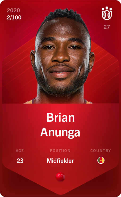 Sorare - Sorare Official - Brian Anunga 2020-21 • Rare 2/100 - NFT # 11190403613737728396970155900653874422020714232582238740149860145073935567555