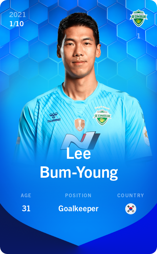 Sorare - Sorare Official - Lee Bum-Young 2021-22 • Super Rare 1/10 - NFT # 108375869465454346363275458886637287115875308322905478534559578918282772441646