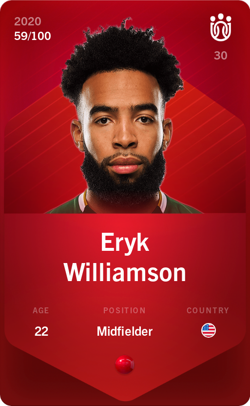 Sorare - Sorare Official - Eryk Williamson 2020-21 • Rare 59/100 - NFT # 69451924226903761352691128313540606030804857549541669660536619757973476740318
