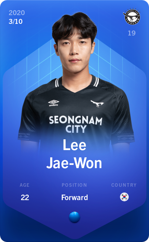 Sorare - Sorare Official - Lee Jae-Won 2020-21 • Super Rare 3/10 - NFT # 112692199239724861343120809930244840426626856431164093968833624840044631858643