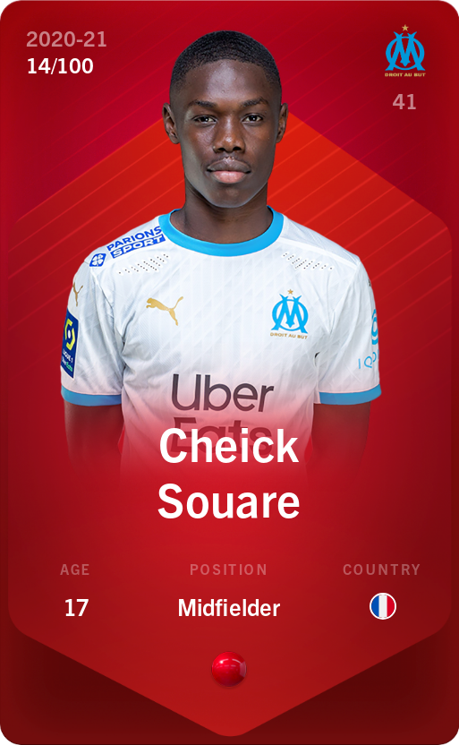 Sorare - Sorare Official - Cheick Souare 2020-21 • Rare 14/100 - NFT # 102269616657781465952069973238852923198615572772274713291672918003380607422112