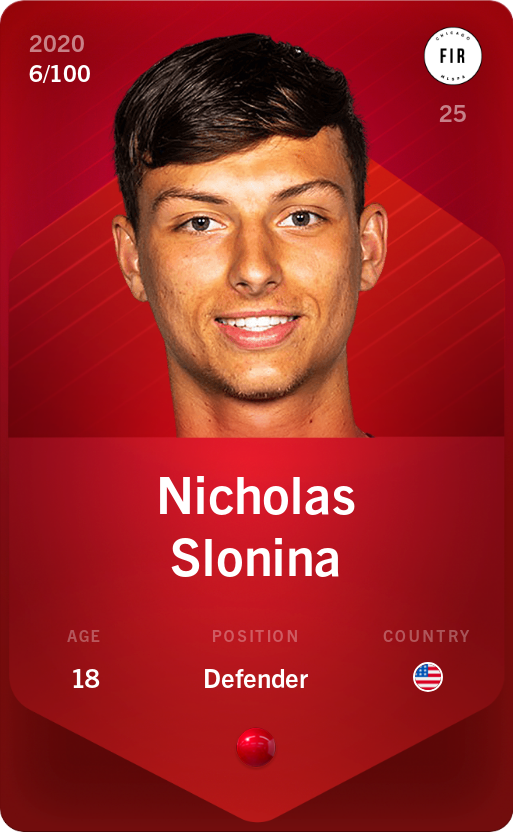 Sorare - Sorare Official - Nicholas Slonina 2020-21 • Rare 6/100 - NFT # 111428589552433137655100276178639316398149546253158340102834423994769238673191