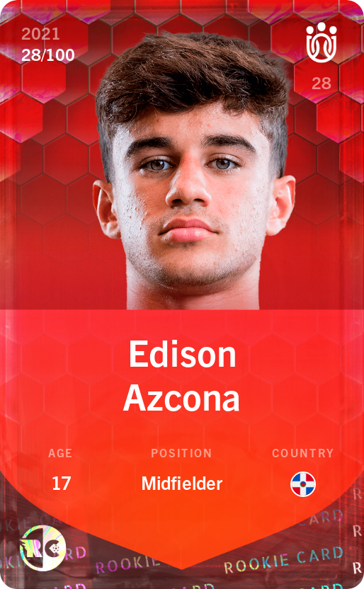 Sorare - Sorare Official - Edison Azcona 2021-22 • Rare 28/100 - NFT # 97799840199908063505469579937092976009882980209717061937164436877032002470327