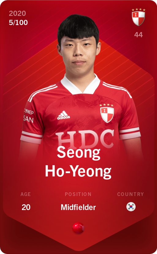 Sorare - Sorare Official - Seong Ho-Yeong 2020-21 • Rare 5/100 - NFT # 111701345688750140136846435818560517131373236527593185263565942277847515706924