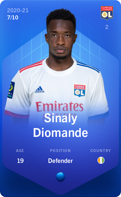 Sorare - Sorare Official - Sinaly Diomande 2020-21 • Super Rare 7/10 - NFT # 110074936187480405511388180881236349838708379312838039173708594905242670100065