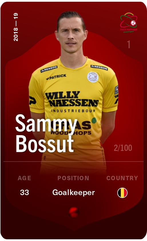 Sorare - Sorare Official - Sammy Bossut 2018-19 • Rare 2/100 - NFT # 105172482843916934732298463263083766840625647872866256645336064011692120105191