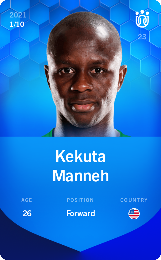 Sorare - Sorare Official - Kekuta Manneh 2021-22 • Super Rare 1/10 - NFT # 53445066068154214872121596723646347437568547552377923057879377775946263530295